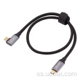 Ángulo recto 10GBPS USB C Cable